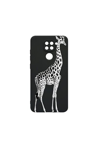 bestcase Тънък силиконов калъф 0.8ММ, съвместим с Xiaomi Redmi Note 9, Жираф,...