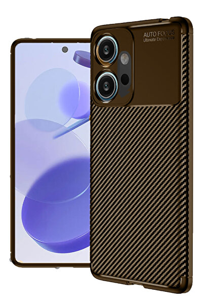 Honor 600 Compatible Camera Shielded (Carbon Design) Protective Luxury Silicone Case