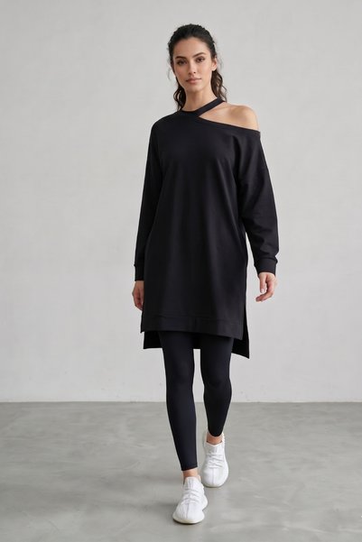 QBZ Omzu Slit Long Tunic
