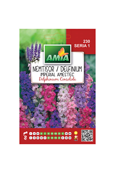 Amia Seminte de flori Nemtisor Delfinium imperial amestec culori, 0,8 g
