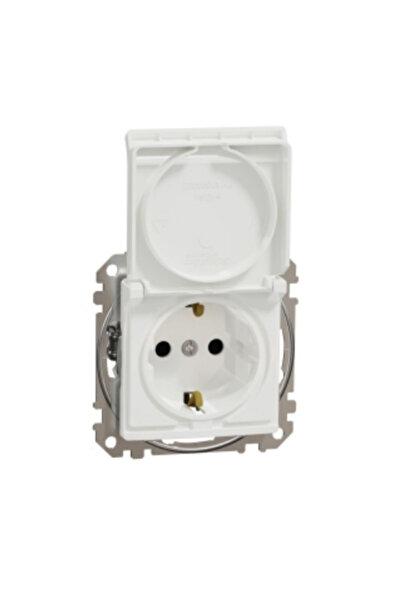 Schneider Electric Priza simpla cu impamantare si capac alb Sedna Design Schn...