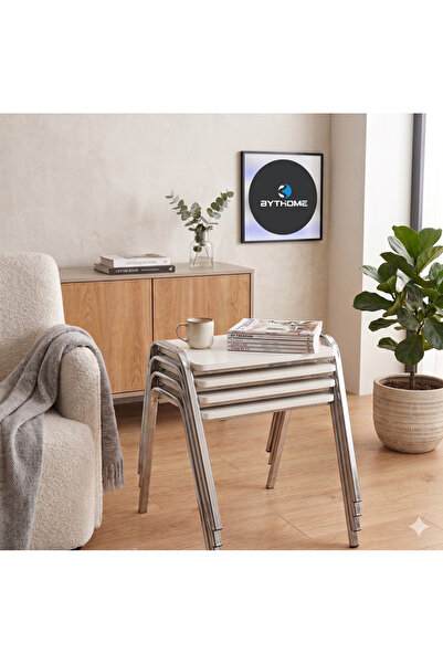 BYT HOME 4 LÜ A ZİGON SEHPA BEYAZ