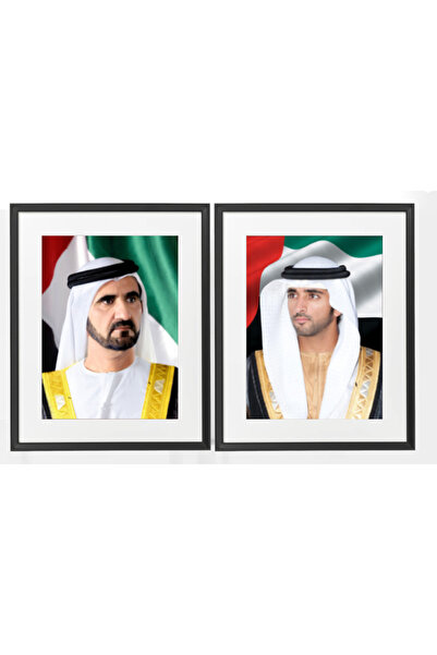 Boomah Accessories لوحة رسمية من قطعتين لشيخ محمد بن راشد آل ملكوت وشيخ حمدان...