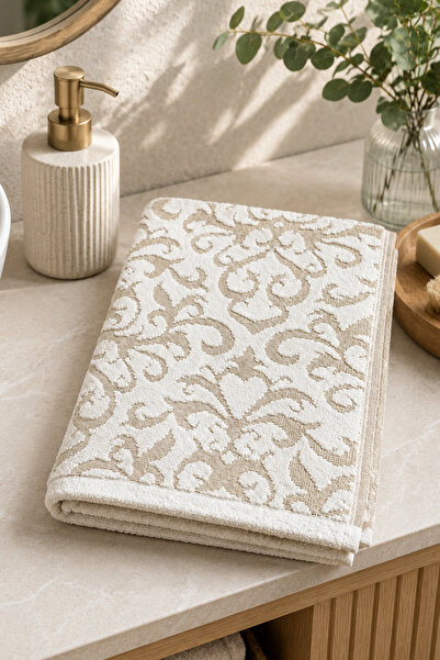 Sophia COMO bath towel 50x100 cm, 100% Cotton, beige