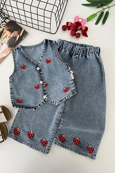 Minigimin Cicileri Miniğimin Cicileri Set de 2 piese pentru fete din denim br...