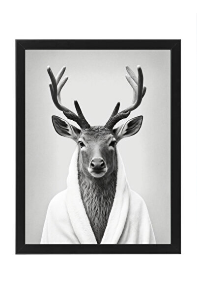 Boomah Accessories Deer in Bathrope , Bathroom Wall Art, Nursery Poster with ...