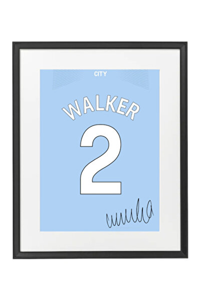 Boomah Accessories Kyle Walker Autographed Jersey 2023-24 Poster with Frame 5...