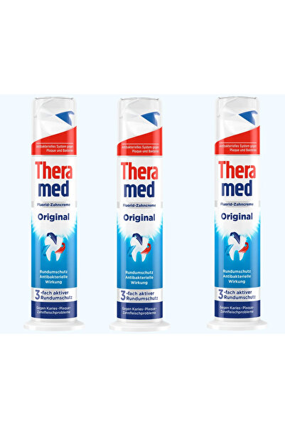 Theramed معجون أسنان فلوروري أوريجينال فعال 3 × 100 مل