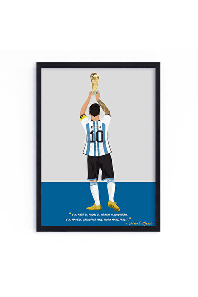 Boomah Accessories Lionel Messi Argentina Football Gift Illustration Art Post...