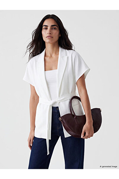 LC Waikiki Rmz Gi̇yi̇m Farkiyla Linen Blend Women's Classic Vest