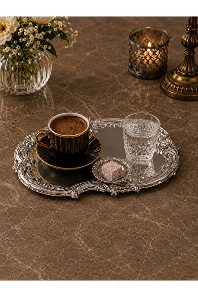 SUNVERA ÇELİK Paslanmaz Çelik Gümüş İşlemeli Artnova Servis Ve Sunum Tepsisi ...