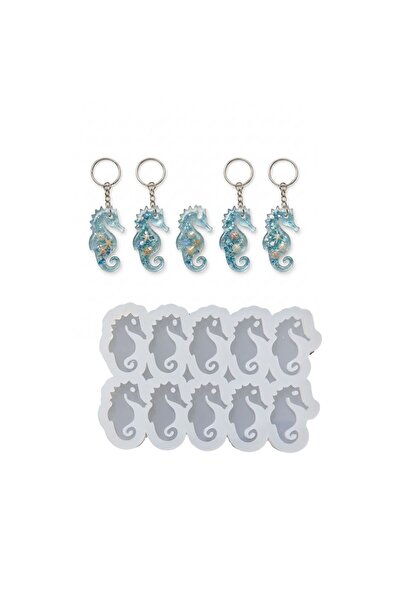 Eminonutoptanci Epoxy Silicone Mold Multiple Seahorse Mold with Holes Seahors...