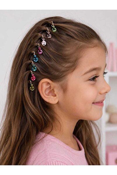 AlkazanAnkara Cercei de păr Inel de păr 8 bucăți Accesoriu împletit cu emoji ...