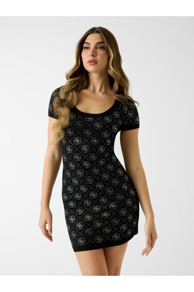 Guess Wool blend rhinestones dress