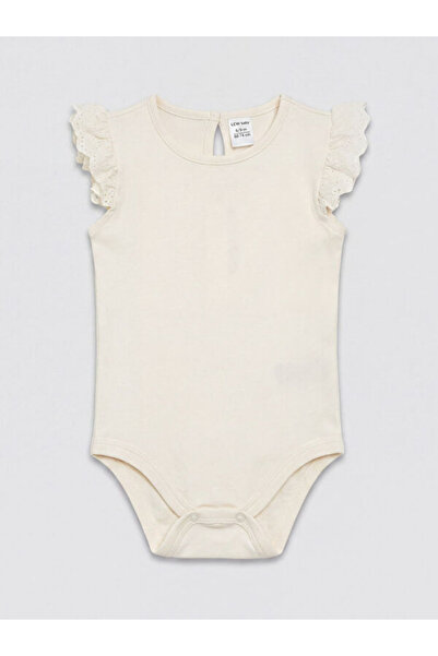 LC Waikiki Rmz Gi̇yi̇m Farkiyla Zero Roba Collar Embroidered Ruffle Baby Girl...