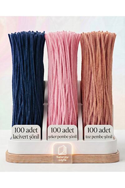 everart Şönil Seti 300 adet-100 adet lacivert şönil,100 adet şeker pembe şöni...