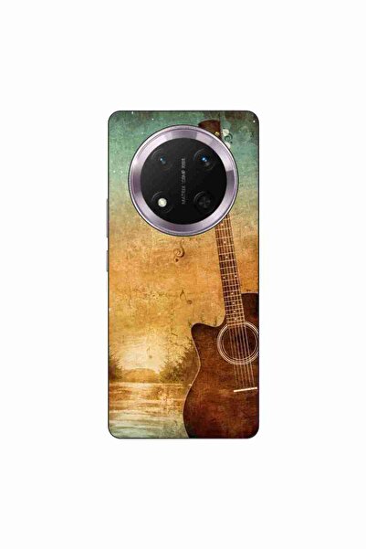 OEM Калъф, съвместим с Honor Magic7 Lite, силиконов гел TPU, с винтидж китаре...