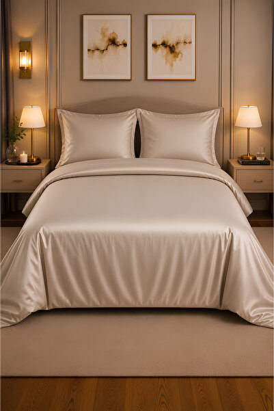 remtex 100% Cotton Mink Satin Double Duvet Cover Set – Elegant and Modern Series