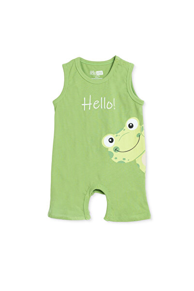 ebebek Hello Baby HelloBaby Erkek Bebek Kısa Tulum Hayvan Baskılı Çıtçıtlı Bi...