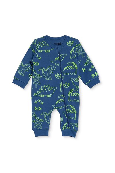 ebebek Hello Baby HelloBaby Erkek Bebek Tulum Dinozor Baskılı Fermuarlı Bisik...