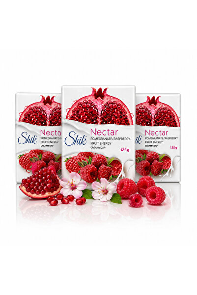 shık Set 3 săpunuri PREMIUM Nectar® cu aromă de rodie și zmeură, 3 x 125 g