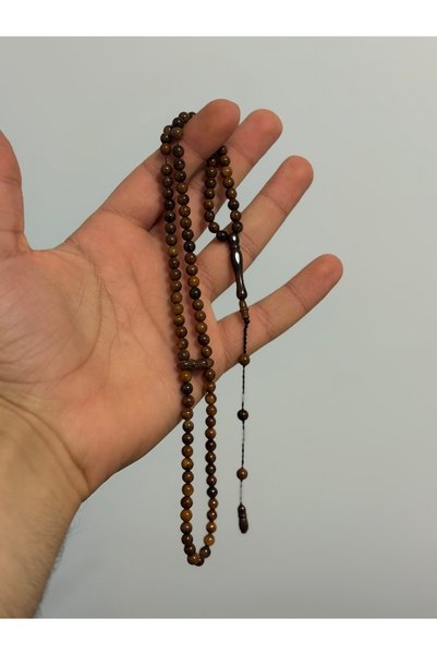 tesbihciniz Elegance and Healing Combined: 5mm Natural Kuka 99-Bead Prayer Rosary