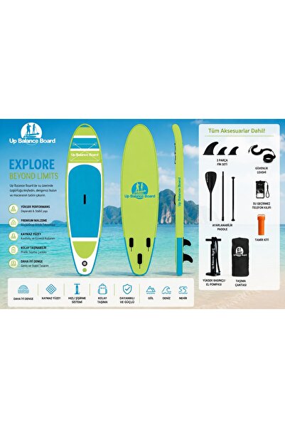Up Balance Board OEM01 Şişme SUP Board 320x80x15 cm – 150 Kg Taşıma Kapasitel...