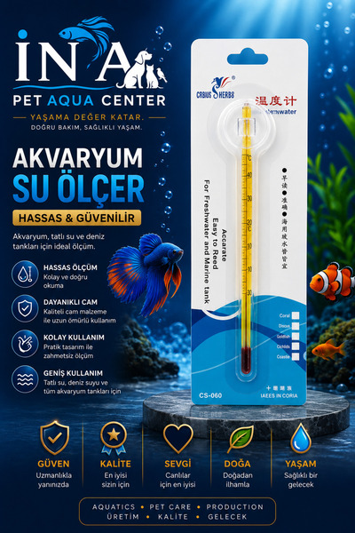 İna akvaryum termometre