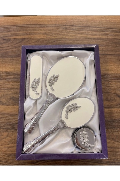 AMOR Mirror Comb Set Dowry Box Ecru (Single Wreath)