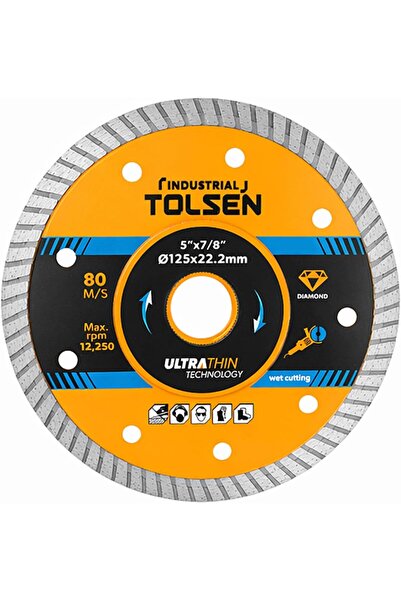 TOLSEN قرص ألماس فائق النحافة (صناعي) مثالي للطوب والجص والبلاط - خاص، 76753،...