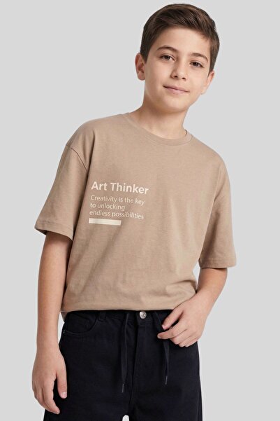 ww waka waka kids store Tricou oversize cu imprimeu Art Thinker pentru băieți
