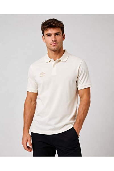 UMBRO Lotus Kamp Men's Ecru Cotton Polo Sports T-Shirt Tf0530