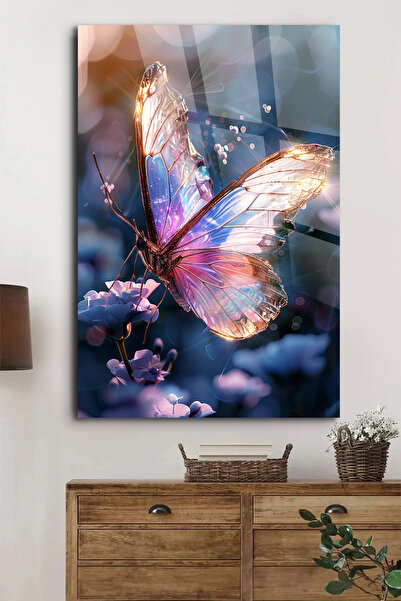 TAULART DESIGN FLUTĂTOR STRĂLUCITOR DECOR MODERN DE LUX PENTRU PERETE TABLĂ D...