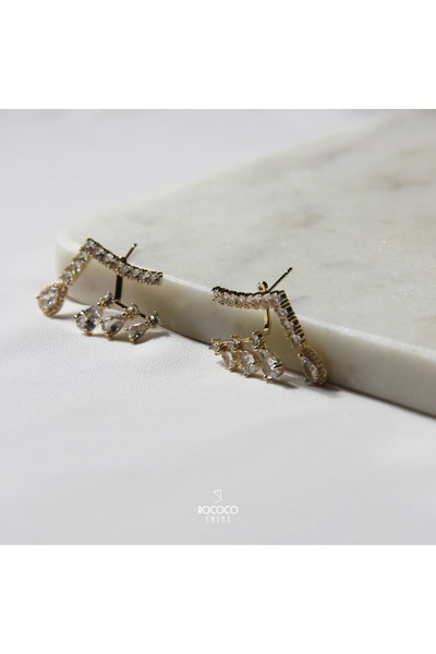 Rococo Shine Taşlı Tasarım Küpe