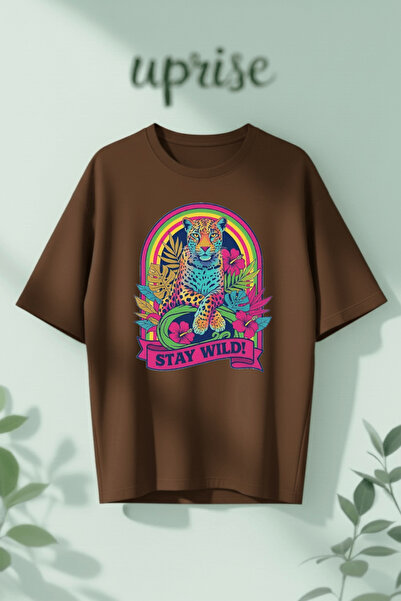 Vordevia Stay Wild Printed Cotton Oversize T-Shirt