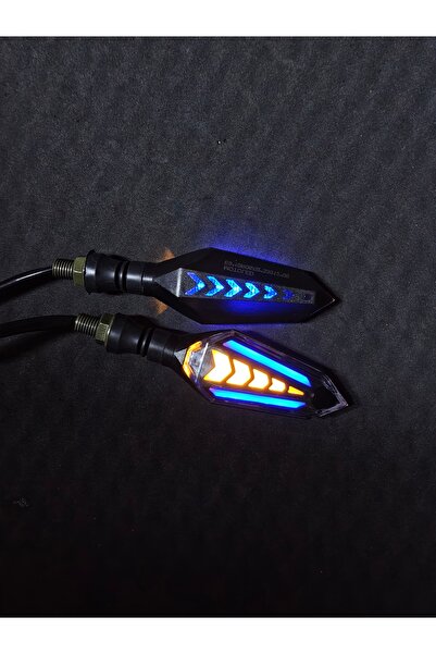 MOTORKİT MK MOTOSİKLET LED SİNYAL KAYAR MODLU 2 ADET [TAKIM] UNİVERSAL - CG -...