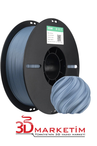 eSun PLA Basic Filament - Gri (1.75mm, 1kg)-3Dmarketim