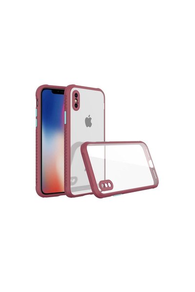 OEM Apple iPhone XS Max Case Miami Transparent Silicone - Fuchsia