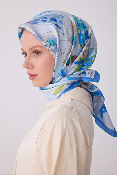 Belli Twill Silk Scarf Blue
