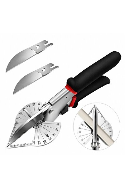LUXER Foarfeca cu unghi reglabil 45°-135° – Cutter pentru plinte, PVC, lemn m...