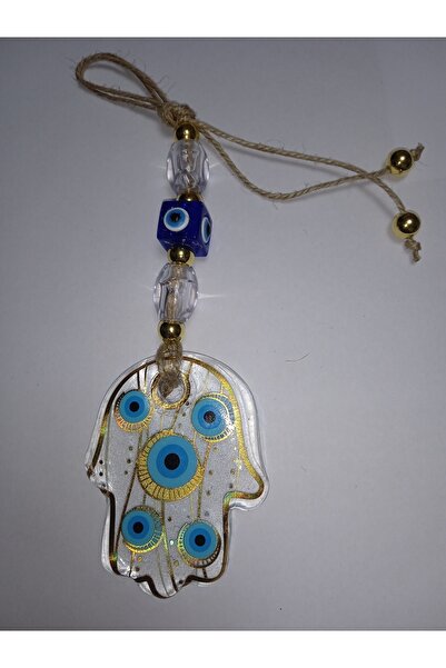 armora tedarik Handmade Hand-Carved Evil Eye Beaded String Wall Decoration