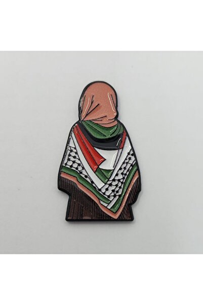 kipfy Palestinian Woman Figure Sticker, Multicolour, PVC, Glossy Finish, Die-...