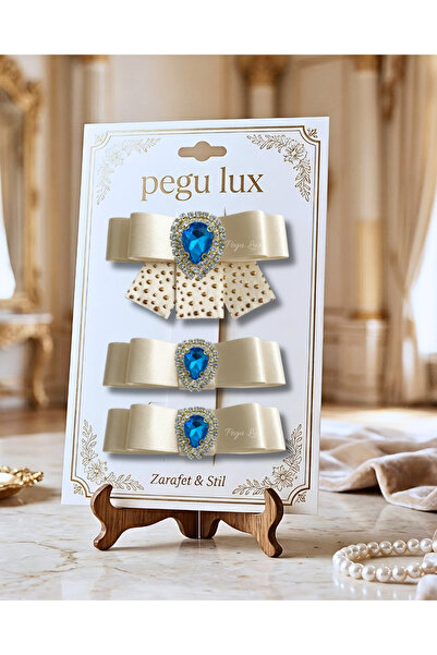 pegu baby collection ΣΕΤ 3 ΤΕΜΑΧΙΩΝ LITTLE MINI LUX ECRU ΣΑΤΕΝ ΚΟΥΡΤΙΝΑΖΕΣΕΝΕ...