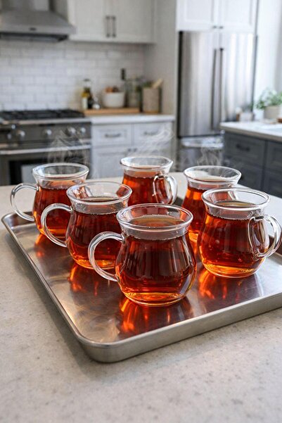 MELODİ HOME 6 LI KULPLU ÇAY BARDAĞI