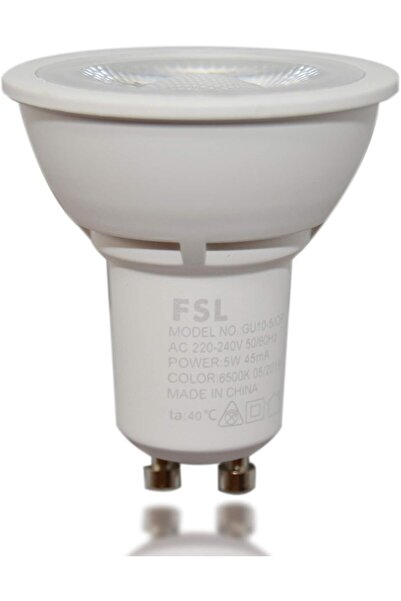 FSL GU10 LED COB CUP 5W AC220-240V White/Warm White (Price of pack) (White 6500K)