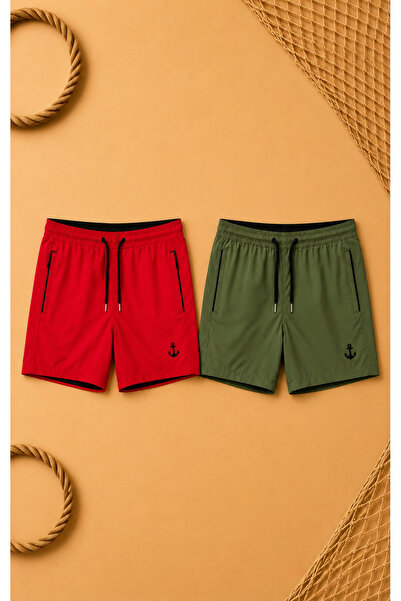 mini kanka 2 Pieces Boys 5-15 Years Sea-Pool-Beach Shorts Waterproof and Line...