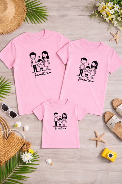 LORVEX Tricou supradimensionat pentru familie, mamă, tată, copil, 100% bumbac...