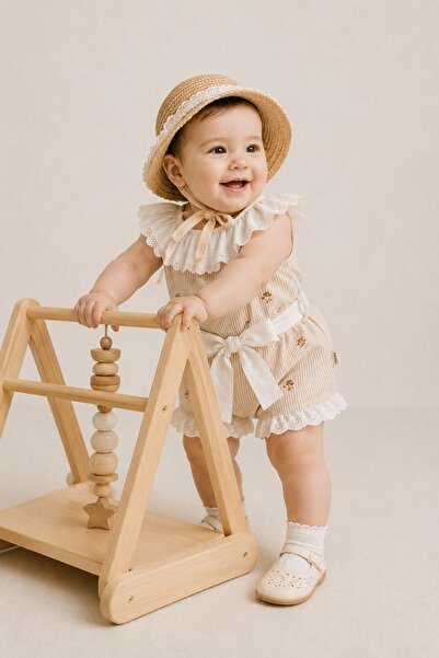 Minytrendy Baby Girl Kids Summer Shorts Jumpsuit Floral Pattern Tie up Summer...