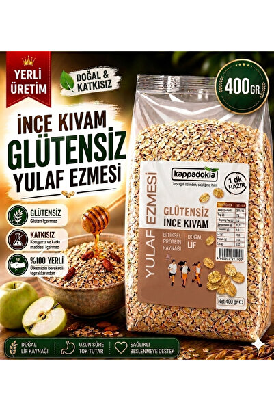 KAPPADOKİA Glütensiz İnce Kıvam Yulaf Ezmesi-400 Gr