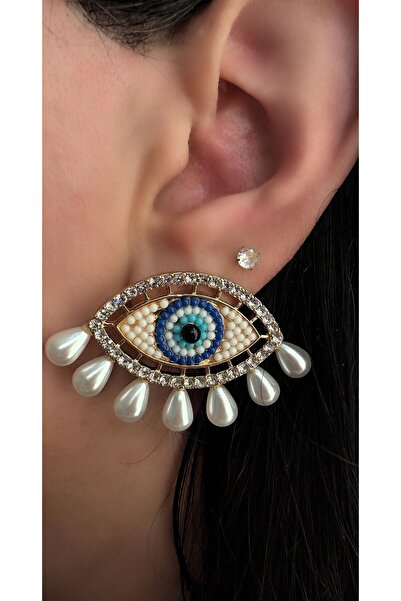 Store Diva Charm Evil Eye Beaded Design Stylish Earrings